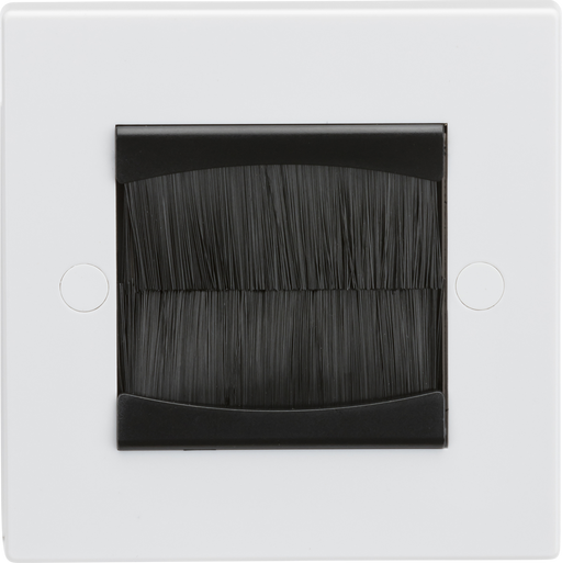 Knightsbridge NETBRUSH2 1G Brush faceplate (assembled) Knightsbridge - Sparks Warehouse