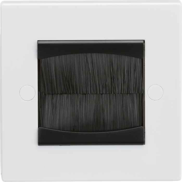 Knightsbridge NETBRUSH2 1G Brush faceplate (assembled) Knightsbridge - Sparks Warehouse