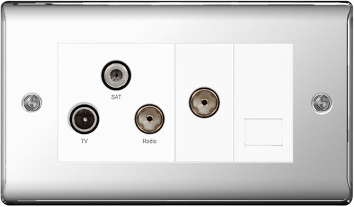 BG NPC68 TV/FM/Sat Screened Socket 1G - BG - Sparks Warehouse