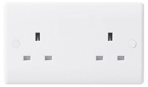 BG Nexus 824 13A 2 Gang Unswitched Socket - BG - sparks-warehouse