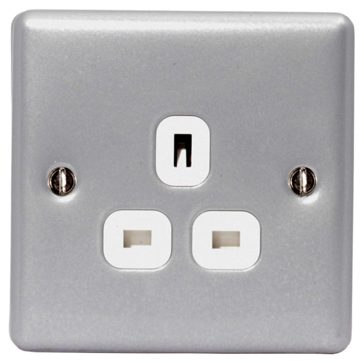 BG MC523 Metal Clad 13A 1 Gang Unswitched Socket - BG - sparks-warehouse