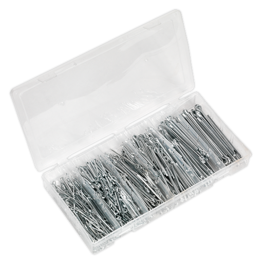Sealey - AB001SP Split Pin Assortment 555pc Small Sizes Imperial & Metric Consumables Sealey - Sparks Warehouse
