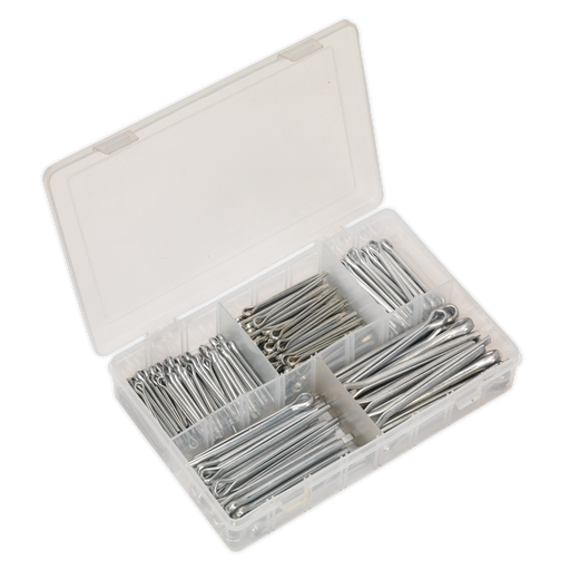 Sealey - AB003SP Split Pin Assortment 230pc Large Sizes Imperial & Metric Consumables Sealey - Sparks Warehouse