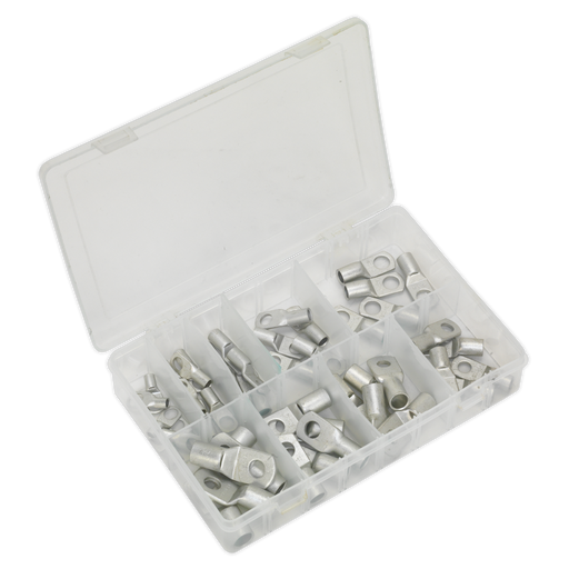Sealey - AB016CT Copper Lug Terminal Assortment 52pc Consumables Sealey - Sparks Warehouse