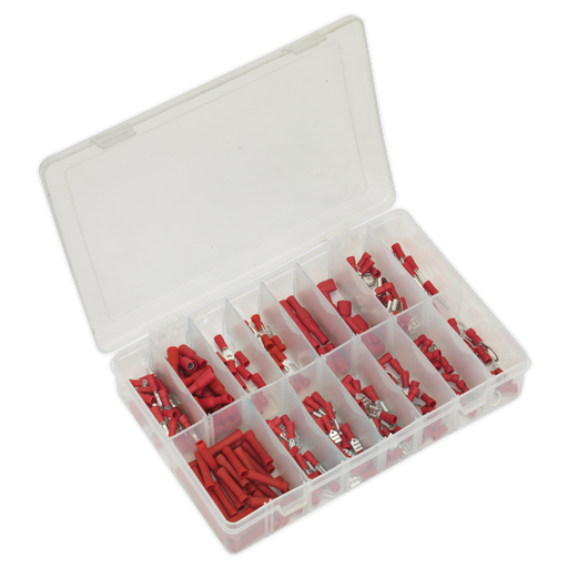 Sealey - AB039RT Crimp Terminal Assortment 260pc Red Consumables Sealey - Sparks Warehouse