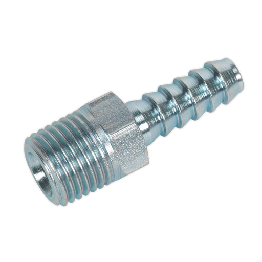 Sealey - AC08 Screwed Tailpiece Male 1/4"BSPT - 1/4" Hose Pack of 5 Compressors Sealey - Sparks Warehouse