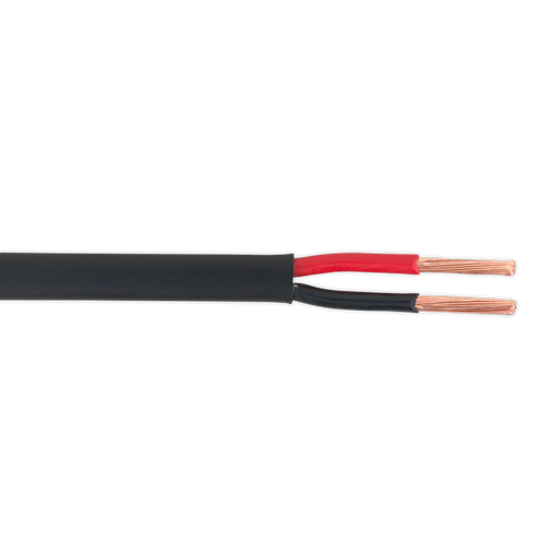 Sealey - AC2830TWTN Automotive Cable Thin Wall Flat Twin 2 x 2mm² 28/0.30mm 30m Black Consumables Sealey - Sparks Warehouse