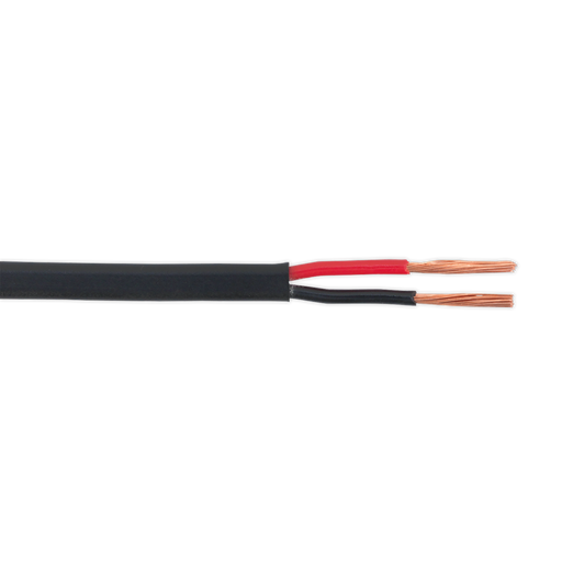 Sealey - AC3220TWTN Automotive Cable Thin Wall Flat Twin 2 x 1mm² 32/0.20mm 30m Black Consumables Sealey - Sparks Warehouse