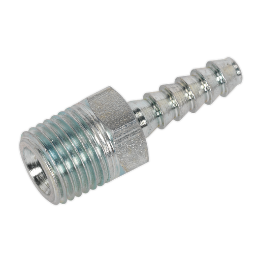Sealey - AC38 Screwed Tailpiece Male 1/4"BSPT - 3/16" Hose Pack of 5 Compressors Sealey - Sparks Warehouse