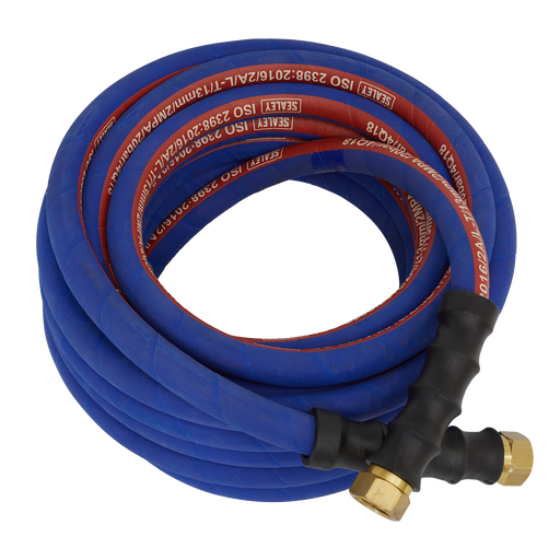 Sealey - AH10R/12 Air Hose 10m x Ø13mm with 1/2"BSP Unions Extra-Heavy-Duty Compressors Sealey - Sparks Warehouse