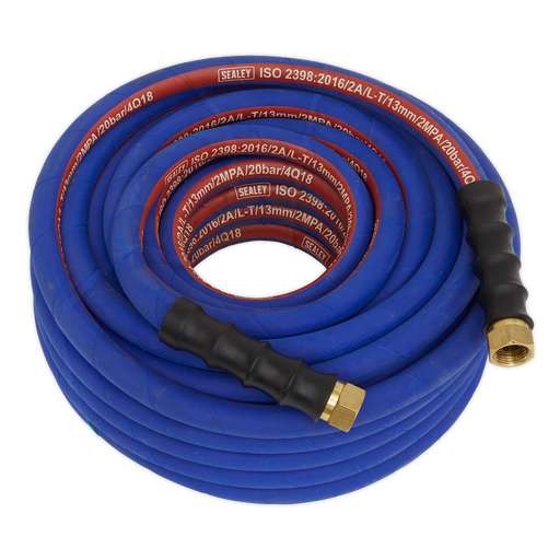 Sealey - AH20R/12 Air Hose 20m x Ø13mm with 1/2"BSP Unions Extra-Heavy-Duty Compressors Sealey - Sparks Warehouse