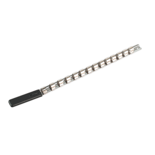 Sealey - AK1214 Socket Retaining Rail with 14 Clips 1/2"Sq Drive Hand Tools Sealey - Sparks Warehouse