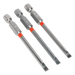 Sealey - AK210516 Power Tool Bit Slotted 4mm Colour-Coded S2 75mm Pack of 3 Hand Tools Sealey - Sparks Warehouse
