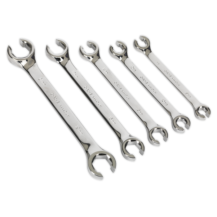 Sealey - AK2651 Flare Nut Spanner Set 5pc Metric Hand Tools Sealey - Sparks Warehouse