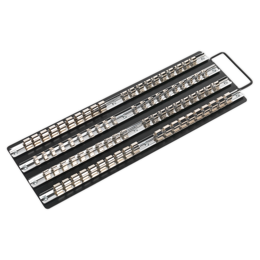 Sealey - AK271B Socket Rail Tray Black 1/4", 3/8" & 1/2"Sq Drive Hand Tools Sealey - Sparks Warehouse