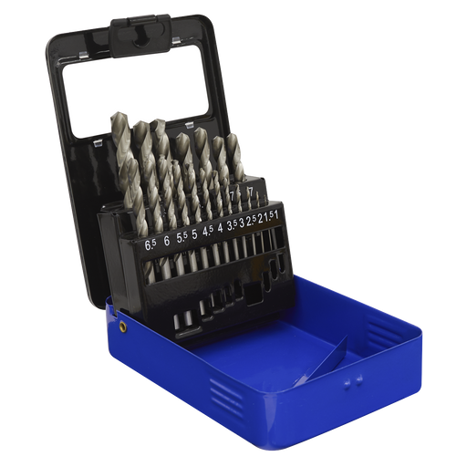 Sealey - AK47191 HSS Split Point Fully Ground Drill Bit Set 19pc Metric Consumables Sealey - Sparks Warehouse