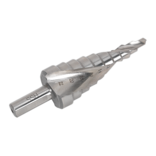 Sealey - AK4741 HSS M2 Step Drill Bit 4-22mm Spiral Flute Consumables Sealey - Sparks Warehouse