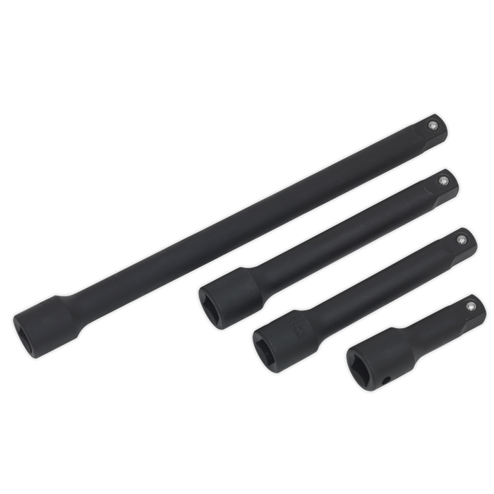 Sealey - AK5513 Impact Extension Bar Set 4pc 1/2"Sq Drive Hand Tools Sealey - Sparks Warehouse