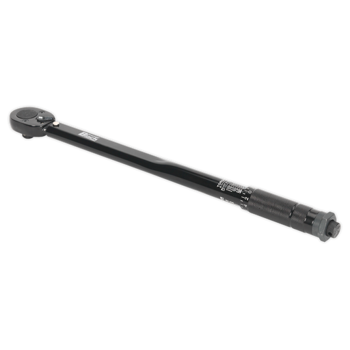 Sealey - AK624B Micrometer Torque Wrench 1/2"Sq Drive Calibrated Black Series Hand Tools Sealey - Sparks Warehouse