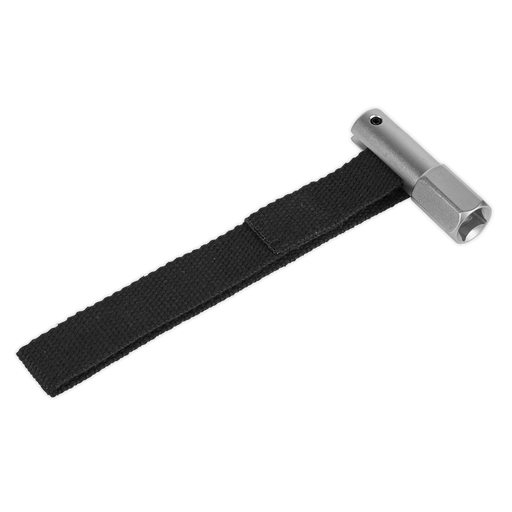Sealey - AK640 Oil Filter Strap Wrench 120mm Capacity 1/2"Sq Drive Vehicle Service Tools Sealey - Sparks Warehouse