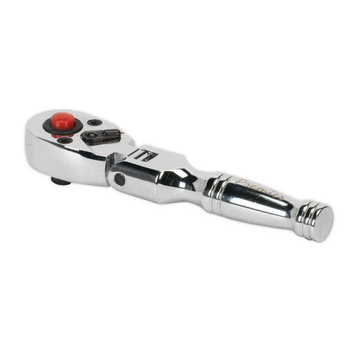 Sealey - AK660SF Ratchet Wrench Flexi-Head Stubby 1/4"Sq Drive Hand Tools Sealey - Sparks Warehouse