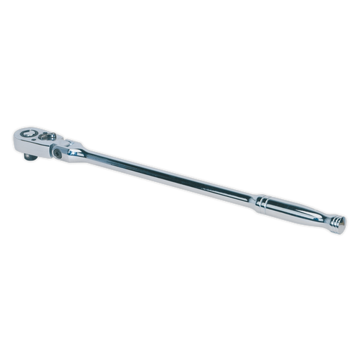 Sealey - AK662F Ratchet Wrench Flexi-Head 445mm 1/2"Sq Drive Pear-Head Flip Reverse Hand Tools Sealey - Sparks Warehouse