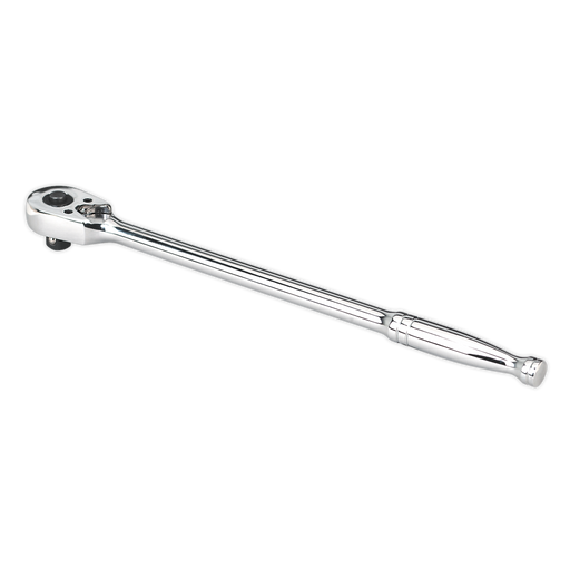 Sealey - AK662L Ratchet Wrench Long Pattern 375mm 1/2"Sq Drive Pear-Head Flip Reverse Hand Tools Sealey - Sparks Warehouse