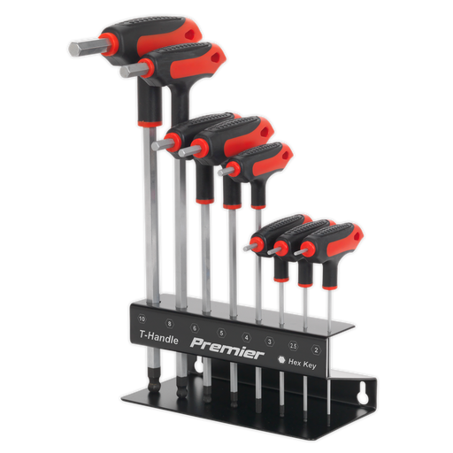 Sealey - AK7195 Ball-End Hex Key Set 8pc T-Handle Metric Hand Tools Sealey - Sparks Warehouse