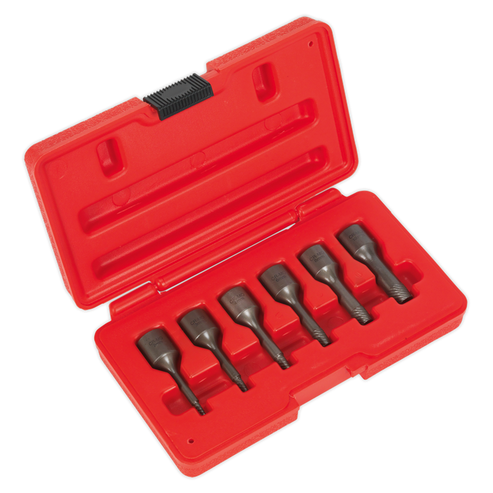 Sealey - AK8185 Screw Extractor Set 6pc 3/8"Sq Drive Machine Shop Sealey - Sparks Warehouse