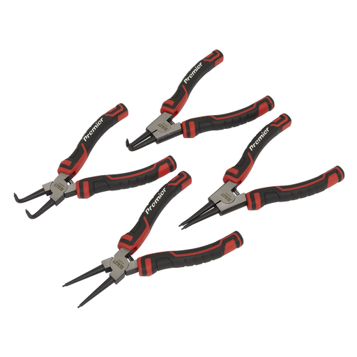 Sealey - Circlip Pliers Set 180mm 4pc Hand Tools Sealey - Sparks Warehouse
