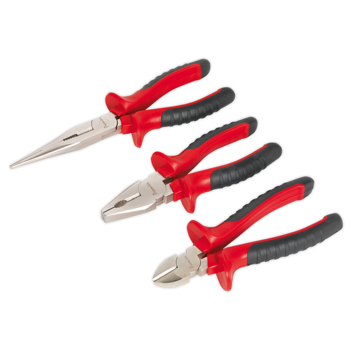 Sealey - AK8521 Pliers Set 3pc Hand Tools Sealey - Sparks Warehouse