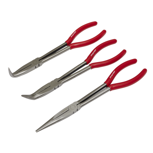 Sealey - AK8568 Needle Nose Pliers Set 3pc 280mm Hand Tools Sealey - Sparks Warehouse