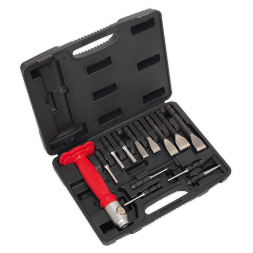 Sealey - AK9215 Interchangeable Punch & Chisel Set 13pc Hand Tools Sealey - Sparks Warehouse
