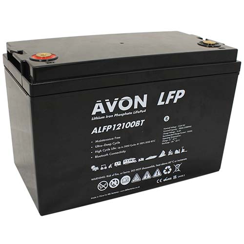 AVON - AVON LITHIUM LIFEPO4 BATTERY 12V 100AH BLUETOOTH