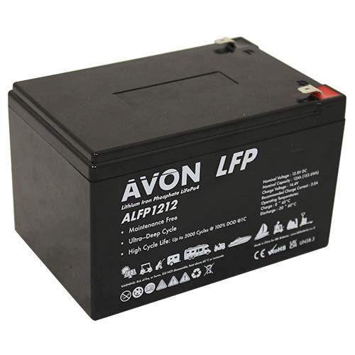 AVON - AVON LITHIUM LIFEPO4 BATTERY 12V 12AH