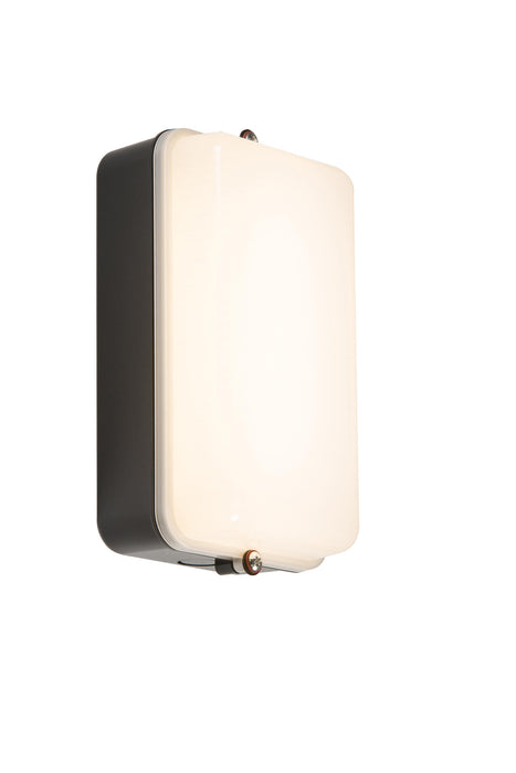 Knightsbridge AMLEDBS 230V 5W IP54 Amenity Black/Opal LED Bulkhead with Sensor Bulkhead Knightsbridge - Sparks Warehouse