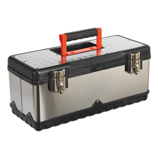Sealey - AP505S Stainless Steel Toolbox 505mm with Tote Tray Storage & Workstations Sealey - Sparks Warehouse