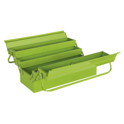 Sealey - AP521HV Cantilever Toolbox 4 Tray 530mm Hi-Vis Green Storage & Workstations Sealey - Sparks Warehouse