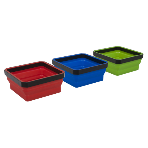 Sealey - APCSTS Collapsible Magnetic Parts Tray Set Storage & Workstations Sealey - Sparks Warehouse