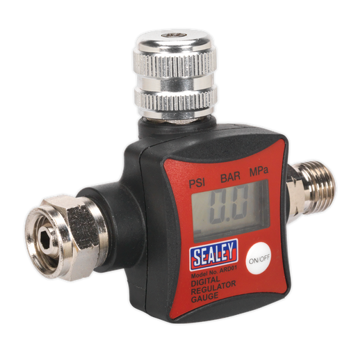 Sealey - ARD01 On-Gun Air Pressure Regulator/Gauge Digital Bodyshop Sealey - Sparks Warehouse