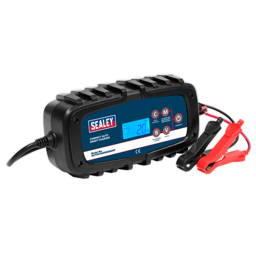 Sealey - AUTOCHARGE650HF Compact Auto Smart Charger 6.5A 9-Cycle 6/12V - Lithium Garage & Workshop Sealey - Sparks Warehouse