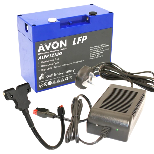 AVON - AVON LITHIUM GOLF BATTERY & CHARGER 12V 18AH