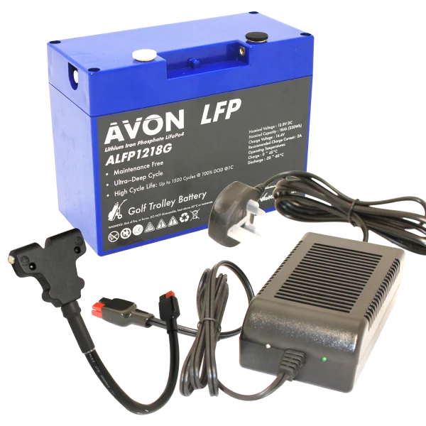 AVON - AVON LITHIUM GOLF BATTERY & CHARGER 12V 18AH