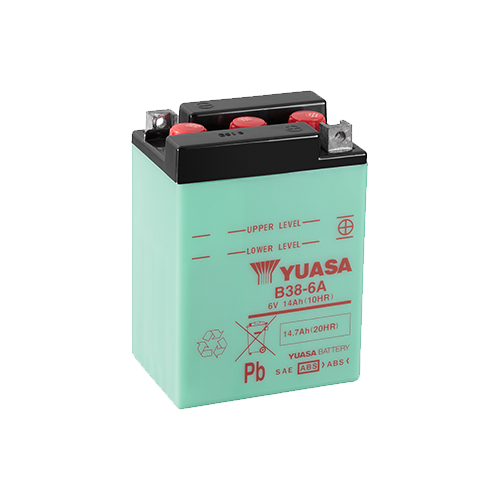 YUASA - B38-6(DC) YUASA BATTERY 6V 13AH