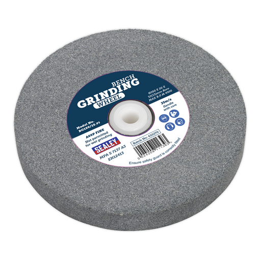 Sealey - BG150/15 Grinding Stone Ø150 x 20mm 32(13)mm Bore A60P Fine Consumables Sealey - Sparks Warehouse