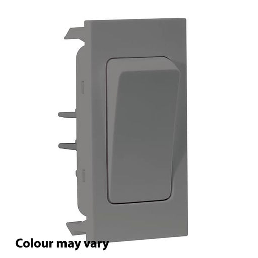 BG EMSW13G Intermediate Switch Euro Module 10A Grey (25 x 50mm) Switch BG - Sparks Warehouse