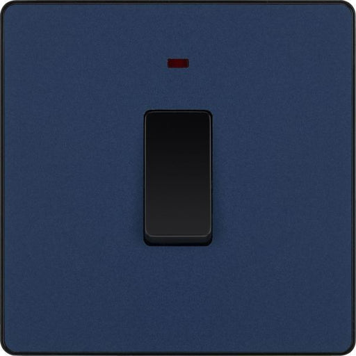 BG Evolve - PCDDB31B - Matt Blue (Black) 20A Switch, Double Pole With Power LED Indicator BG - Evolve - Screwless Matt Blue BG - Sparks Warehouse