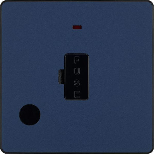 BG Evolve - PCDDB54B - Matt Blue (Black) Unswitched 13A Fused Connection Unit With Power LED Indicator, And Flex Outlet BG - Evolve - Screwless Matt Blue BG - Sparks Warehouse