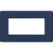 BG Evolve - PCDDBEMR4B - Matt Blue (Black) Quadruple Rectangular Front Plate (100 X 50) BG - Evolve - Screwless Matt Blue BG - Sparks Warehouse