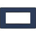 BG Evolve - PCDDBEMR4B - Matt Blue (Black) Quadruple Rectangular Front Plate (100 X 50) BG - Evolve - Screwless Matt Blue BG - Sparks Warehouse